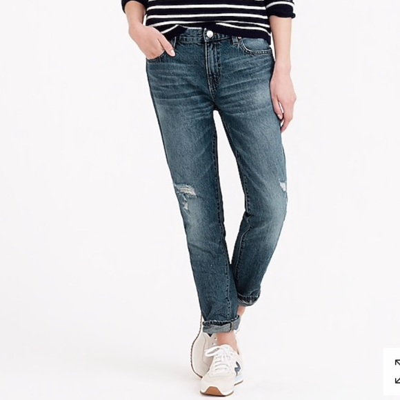 SOLD🍾J Crew BrokenIn Boyfriend Jean In Colby Wash - Picture 2 of 8